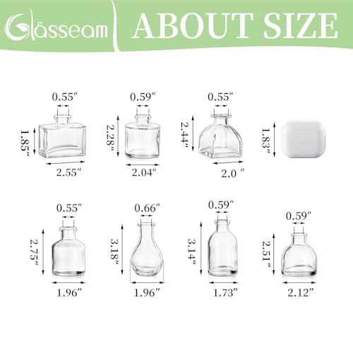 Glasseam Clear Glass Vases for Centerpieces: Mini Flower Vase Set 28Pcs Bud Vases in Bulk - Modern Small Vases for Home Ro...