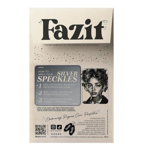 Fazit Makeup Patches - Silver Speckles - Glow Up Make-Up Patches - Cute Glitter Makeup Accessories for Women - Cosmetic Gl...
