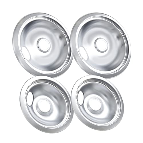COZZIVITA 316048413 and 316048414 Stove Burner Drip Pans for Electric Stove Top - Perfectly Fit Frigidaire Kenmore Electri...