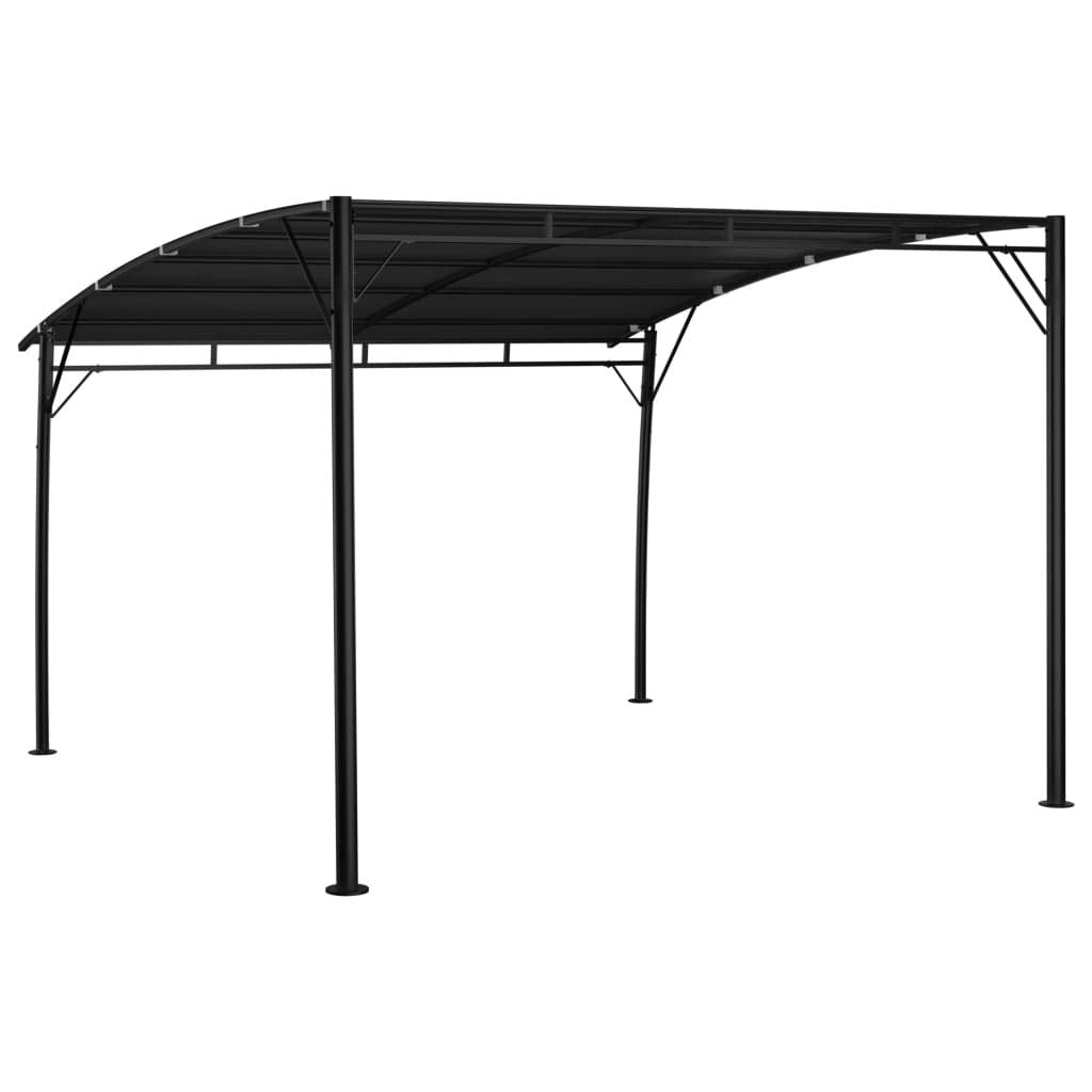Anthracite Outdoor Gazebo Canopy, 10x10ft Powder-Coated Steel Frame, UV-Protected Polyester Fabric for Patio, Garden, Backyard Parties Lawn Structures
