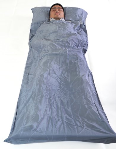 Marycrafts 100% Pure Mulberry Silk Single Sleeping Bag Liner Travel Sheet 83"x33"