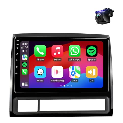 Car Stereo Radio for Toyota Tacoma 2005-2015 9 inch Touch Screen with Wireless Carplay/Android Auto / Android12 / FM RDS/G...