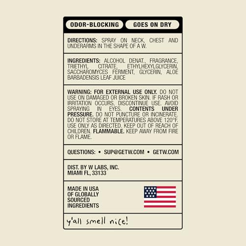 W Jake Paul Original Body Spray for Men, Odor Blocking Body Deodorant, Long Lasting Protection, 3.4 fl oz
