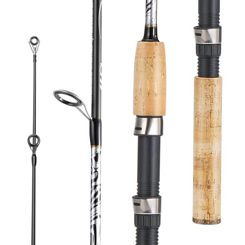 Sougayilang Spinning & Casting Rods, Strong Carbon&Glass Composite Fishing Rod with Stainless Steel Line Guides for Bass, ...