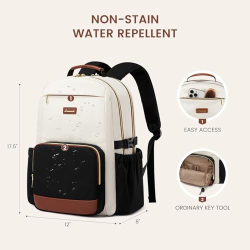 LOVEVOOK Laptop Backpack for Women with Pouch Pocket for Large Capacity Cup,15.6 Inch Laptop Computer Bag Travel Backpack ...