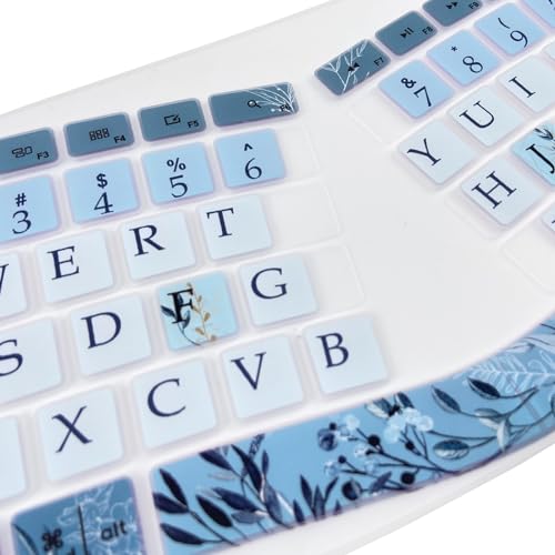 Sanfulin Silicone Keyboard Cover Skin for Logitech Ergo K860 Wireless Ergonomic Keyboard US Layout, Logitech K860 Accessor...