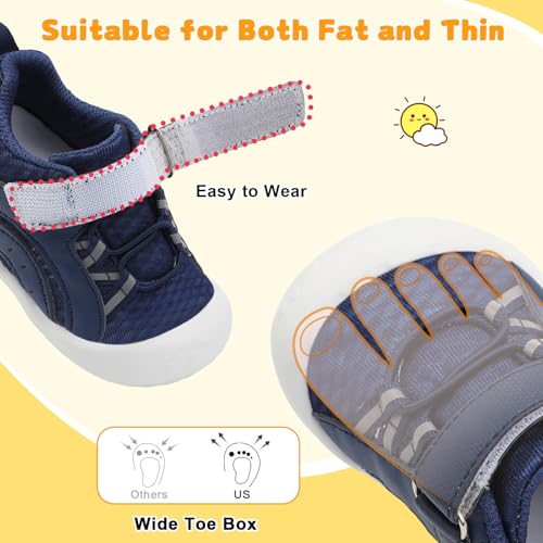 FEETCITY Wide Baby Shoes Boys Girls Baby Barefoot Shoes Breathable Infant Walking Shoe Crib Sock Shoe Toddler Sneakers Fle...