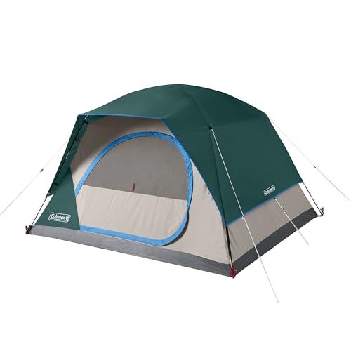 Coleman Skydome Tent with 5 Minute Setup, 2/4/6/8-Person Weatherproof Tent with Rainfly & Carry Bag, 20% More Headroom Tha...
