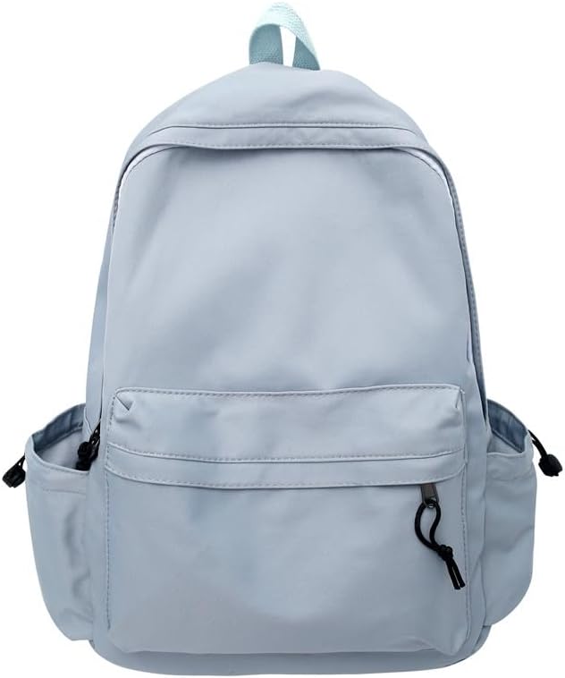 NIORYUZ Cute Backpack Basic Office Laptop Travel Lightweight Small Preppy (Baby Blue)