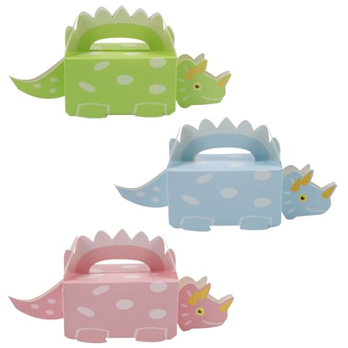 LAEYIAP 24 Packs Dinosaur Favor Boxes for Birthday,Dino Party Candy Box Dinosaur Party Loot Treat Box Dino Candy Paper Box...