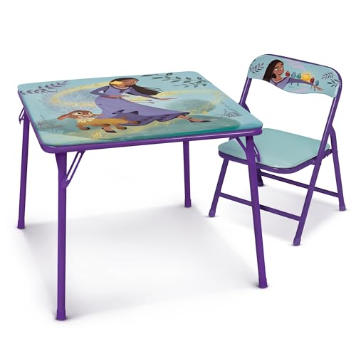 Disney's Wish Table & Chair Set for Toddlers 24-48M, Includes 1 Table & 1 Chair - Sturdy Metal Construction, Table: 20" L ...