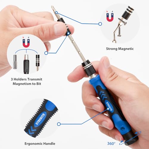 STREBITO Electronics Precision Screwdriver Sets 142-Piece with 120 Bits Magnetic Repair Tool Kit for iPhone, MacBook, Comp...