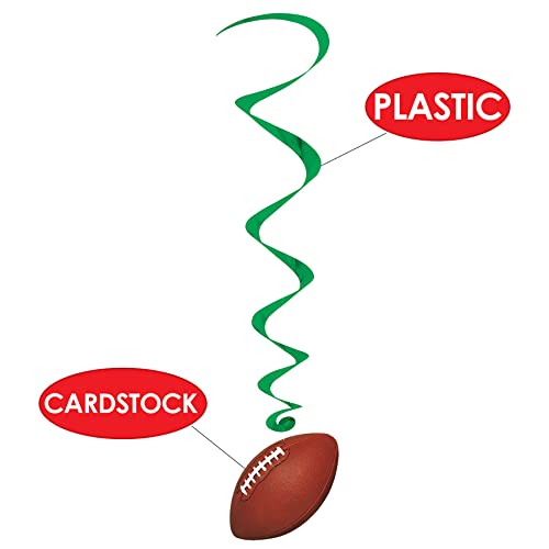 Beistle Football whirls hanging decorators