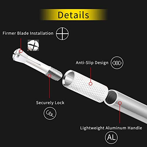 DIYSELF 1 Pcs Craft Knife Hobby Knife with 11 Pcs Stainless Steel Blade Kit, 1pcs Steel 15CM Ruler for Art, Scrapbooking, ...
