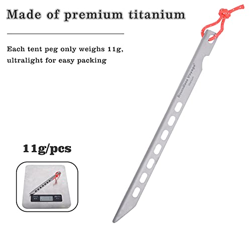 iBasingo 6-8 Pieces/Lot Ultralight Titanium Tent Pegs Outdoor Camping Tent Stakes for Sand Heavy Duty Portable Tent Nail f...