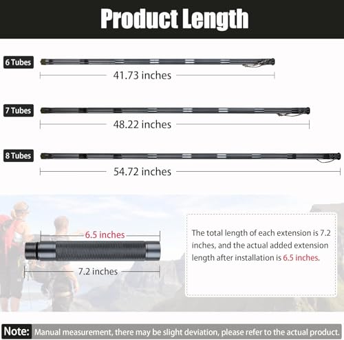 aiGear H2 Survive Walking Hiking Stick - Outdoor Tactical Hiking Staff Multitool Gear Adjustable Trekking Poles for Surviv...