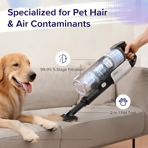 LEVOIT Cordless Vacuum Cleaner, Stick Vac with Tangle-Resistant Design, Up to 50 Minutes, Powerful Suction, Rechargeable, ...
