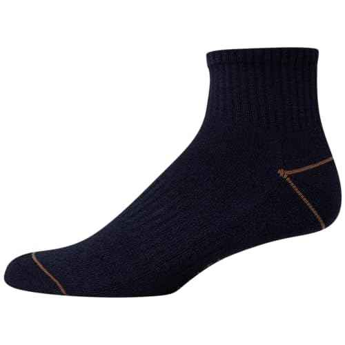 Nautica Mens Quarter Socks - 12 Pack Comfort Stretch Cushioned Moisture-Wicking Athletic Ankle Socks for Men (Sizes: 6-12.5)