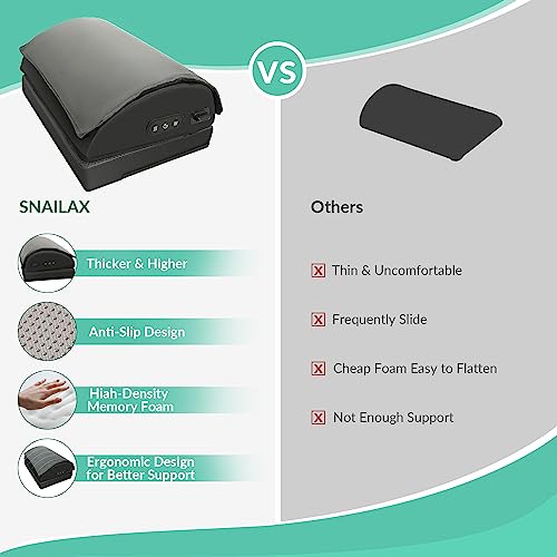 Snailax Foot Rest Under Desk at Work, Heated Under Desk Foot Stool with Double Layer Adjustable Height, Feet Warmer with V...