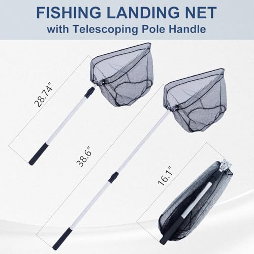 MH MYLUNE HOME Fishing Advent Calendar 2025-24 Days Fishing Tools and Lures Kit for Fisher Adult Men Teen, Fish Net, Hook ...