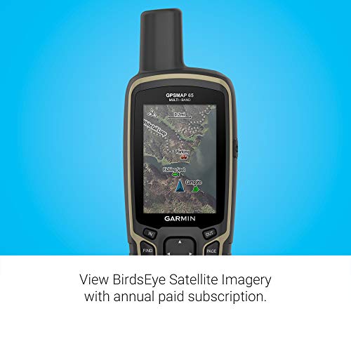 Garmin GPSMAP 65, Button-Operated Handheld with Expanded Satellite Support and Multi-Band Technology, 2.6" Color Display, ...