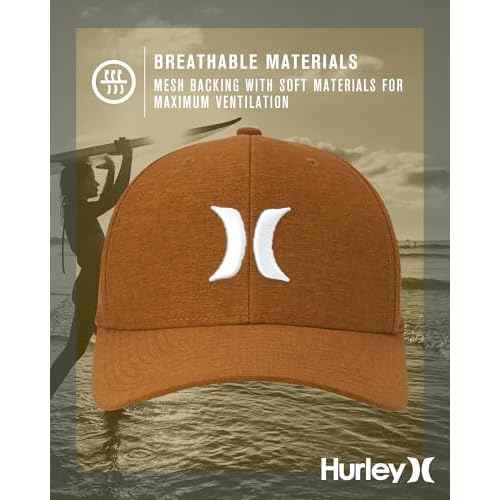 Hurley Men's Caps - Phantom Flexfit Baseball Cap - Fitted Hats for Men (S-XL)
