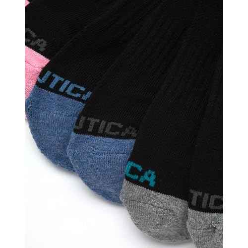 Nautica Womens No Show Socks - 12 Pack Cushioned Moisture Wicking Low Cut Womens Ankle Sock - Breathable Athletic Women Socks