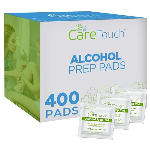 Care Touch Alcohol Wipes Individually Wrapped - Prep Pads with 70% Isopropyl Alcohol, Great for Home, Medical & First Aid ...