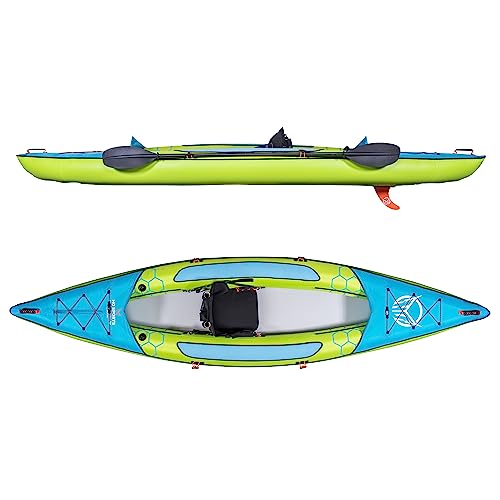 HO Sports Beacon Inflatable Kayak with Hand Pump, Adjustable Paddle & Carry Bag - Ergonomic High-Back Seat with Storage Ho...