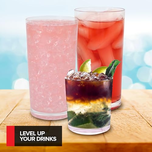 Clear Plastic Drinking Glasses (8 Piece) Shatter Proof Acrylic Drinkware Cup Set 12 & 16oz Combo Pack For Home, Outdoors R...