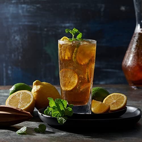 Collins Everyday Drinking Glasses Set of 16 Drinkware Kitchen Glasses for Cocktail, Iced Coffee, Beer, Ice Tea, Wine, Whis...