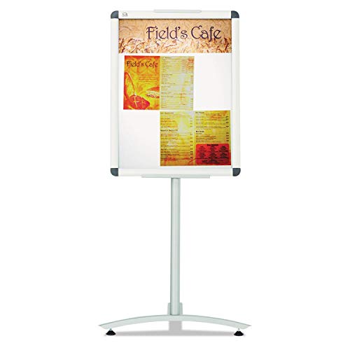 Quartet Improv Lobby Clip Frame Sign, 18 x 24 Inches, Aluminum Pedestal Base (LCF2418)