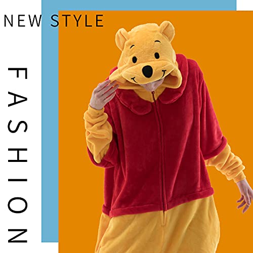 COSUSKET Snug Fit Unisex Adult Onesie Pajamas, Flannel Cosplay Animal One Piece Halloween Costume Sleepwear Homewear