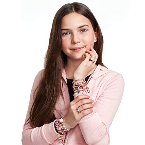 Make It Real - Juicy Couture Pink and Precious Bracelets - DIY Charm Bracelet Kit with Beads for Tween Jewelry Making - Je...