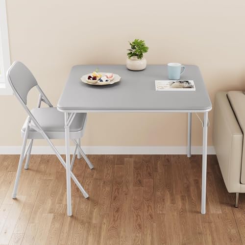 CuisinSmart Folding Card Table, Portable Square Card Table, Foldable Tables for Home, Indoor and Outdoor, Space-Saving, No...