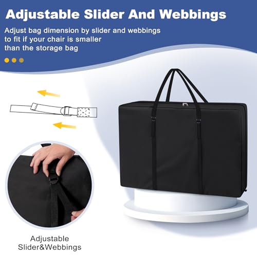Explore Land Heavy Duty Chair Storage Bag for Folding Longue Zero Gravity Light Weight Transport Folding Rollator Walker (...