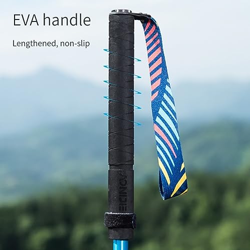 AONIJIE Trekking Poles -2 Ultralight Collapsible Carbon Fiber Hiking Poles with Anti-Shock and Quick Lock System, Folding ...
