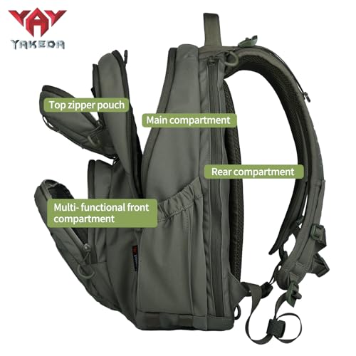 vAv YAKEDA 500D NylonTactical Military Backpack for Men,Fit 12.6-15.6 inches Laptop, Daily Bag for Hiking,hunting,running...