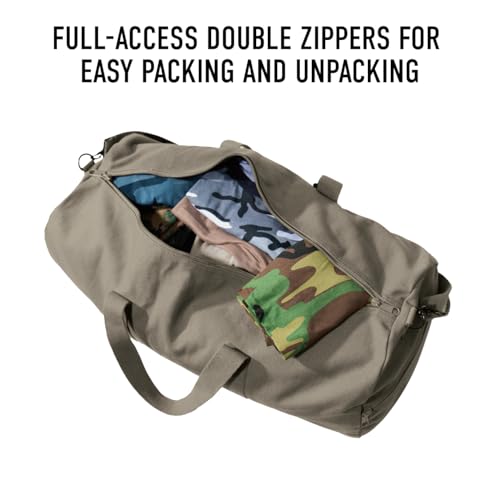 Heavyweight Black Giant Zipper Duffle Bag (X-Large)
