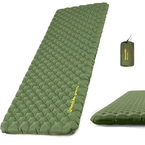 Naturehike 25oz Ultralight Sleeping Pad, Insulated Inflatable Sleeping Pad 4.6R, Lightweight Sleeping Mat for Camping, Hik...