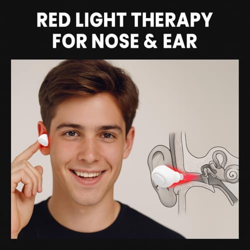 Red Light Device for Ears and Nose – 650nm LED Ear Wellness & Daily Comfort, Hands-Free Design, Lightweight & Portable for...
