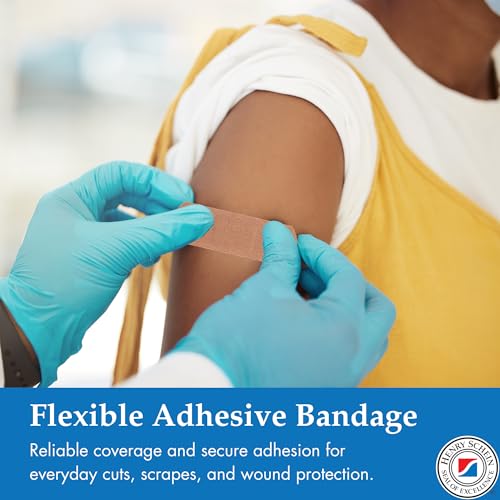Henry Schein Sterile Adhesive Fabric Bandages, 1" x 3" – Box of 200 Flexible, Breathable Strips – Soft, Stretchable Wound ...