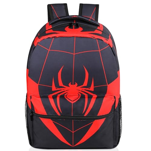 Rantonly Spider Backpack - 16.5 Inch Large Capacity Double-Shoulder Bag with Keychain and Accessories, Lightweight Waterpr...