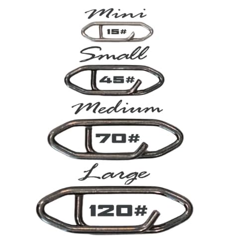 Top Water Co. Speed Clips Super Sample Pack – Fast Lure Change Fishing Snap Clips – Mini 15lb, Small 45lb, Medium 70lb & L...