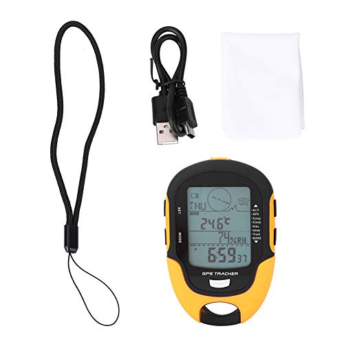 SPYMINNPOO Barometer, GPS Navigation Receiver Handheld USB Rechargeable Digital Altimeter Barometer Clocks Boat Cabin for ...