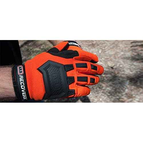 ARB Premium Recovery Winch Offroad Work Gloves Unisex, Cut and Impact Resistant, Hi-Vis Orange, All Purpose, Touch Screen Compatible, Adjustable Wrist Strap, Tactile Padded Palms, One Size Fits Most