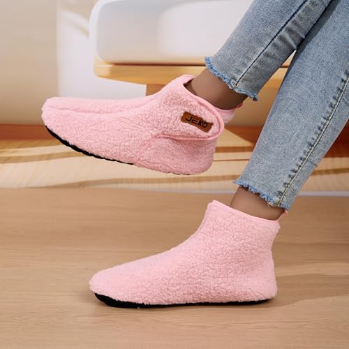 UUBARIS Bootie Slippers for Women Men Furry Warm House Sock Shoes For Indoor Outdoor Travel