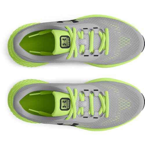 Under Armour Boys' Grade School Charged Rogue 4, (101) Mod Gray/Morph Green/Black, 3.5, US
