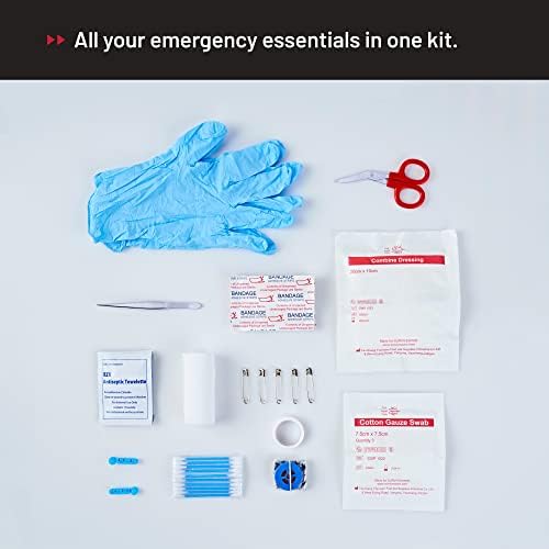 Surviveware 51 Pcs Comprehensive Premium Survival First Aid Kit - Medical Emergency Kit for Travel Camping Gear, Home Esse...