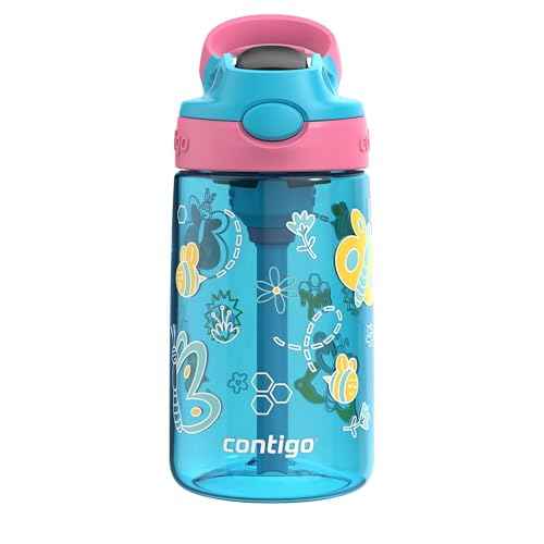 Contigo Kid's 14 oz. AutoSpout Straw Water Bottle - Blue Raspberry/Azalea